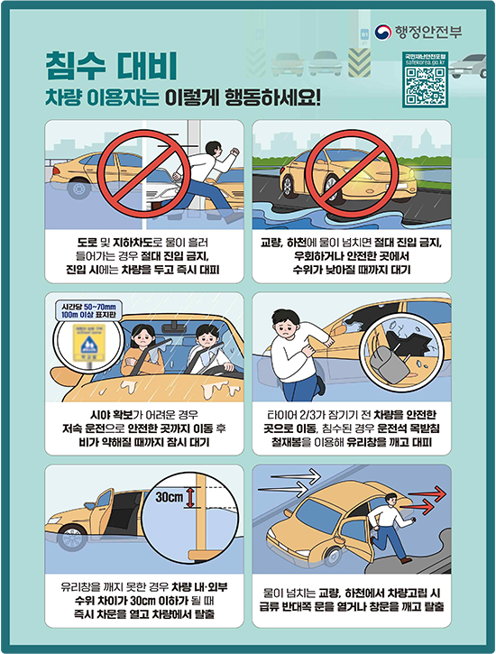 본격적인 장마, 빗길 교통사고 조심하세요!