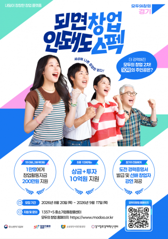 경기지역 창업 열기 고조, ‘모두의 창업’ 2차 모집 1만2천여 명 몰려